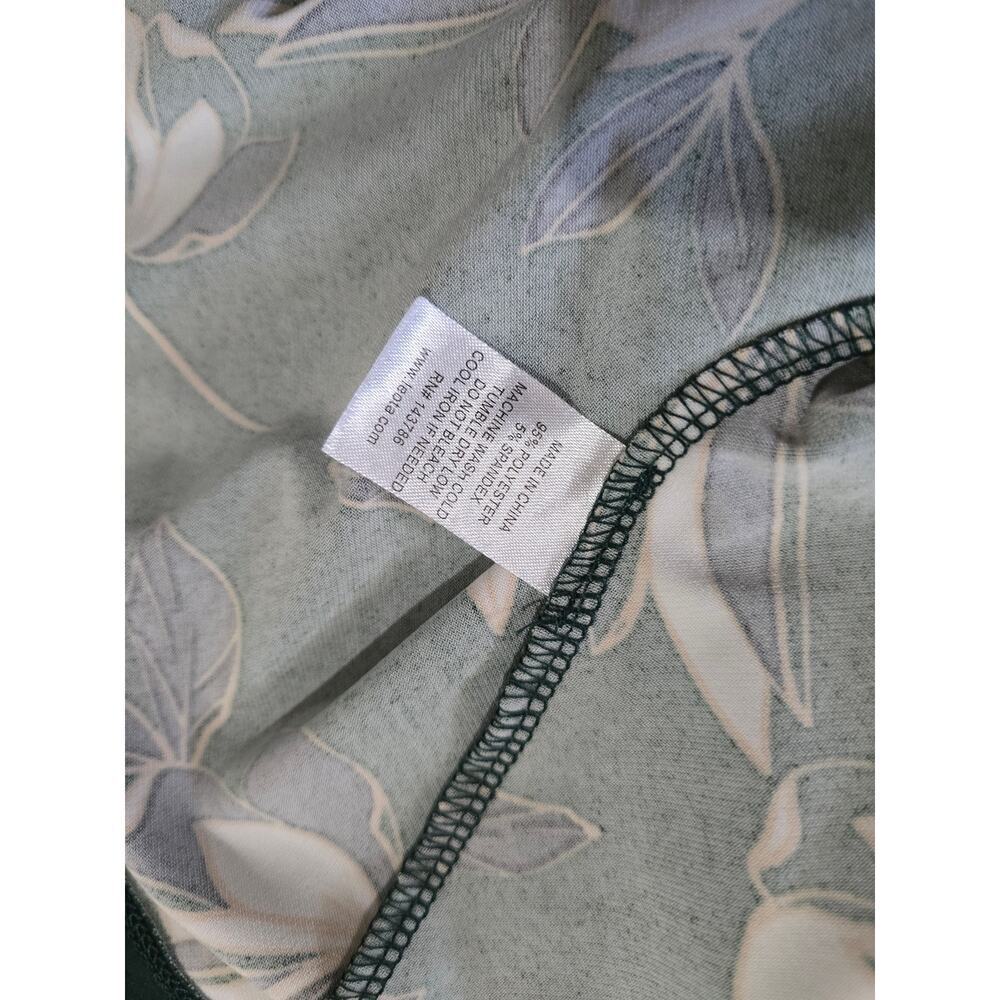 Leota Women’s Green Floral Sleeveless Faux Wrap Dress – Petite Medium - Picture 6 of 8